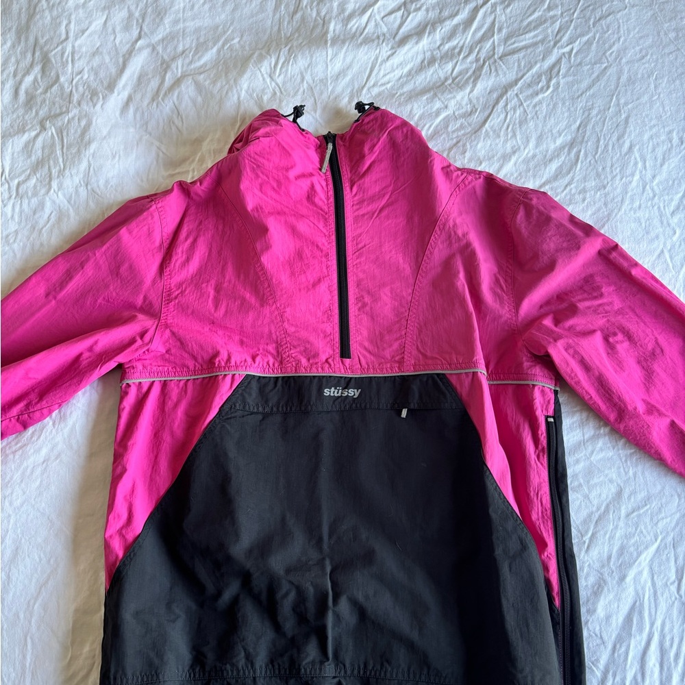 Stussy Vibrant Pink and Black Jacket